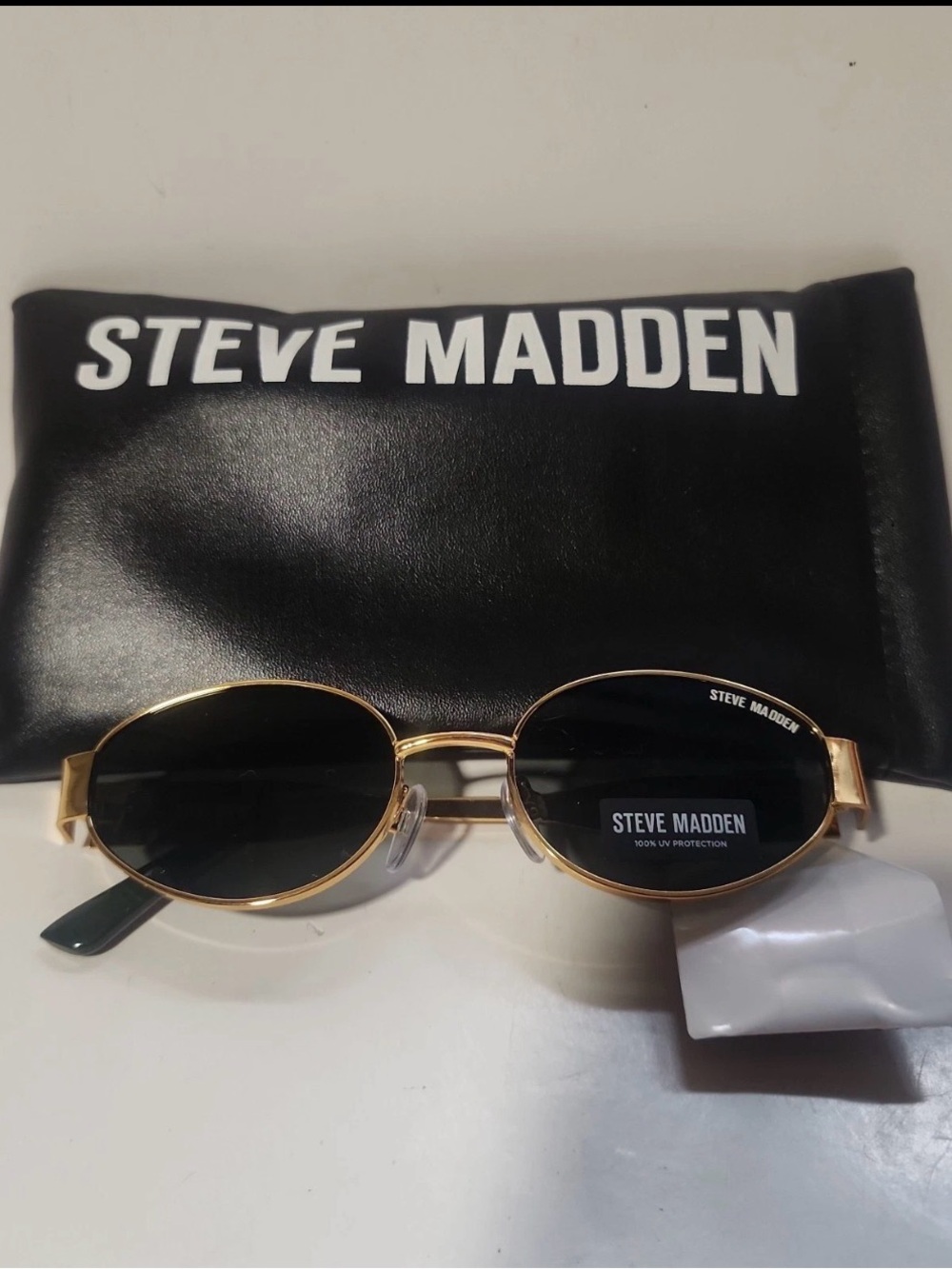Steve Madden Gold Oval Sunglasses